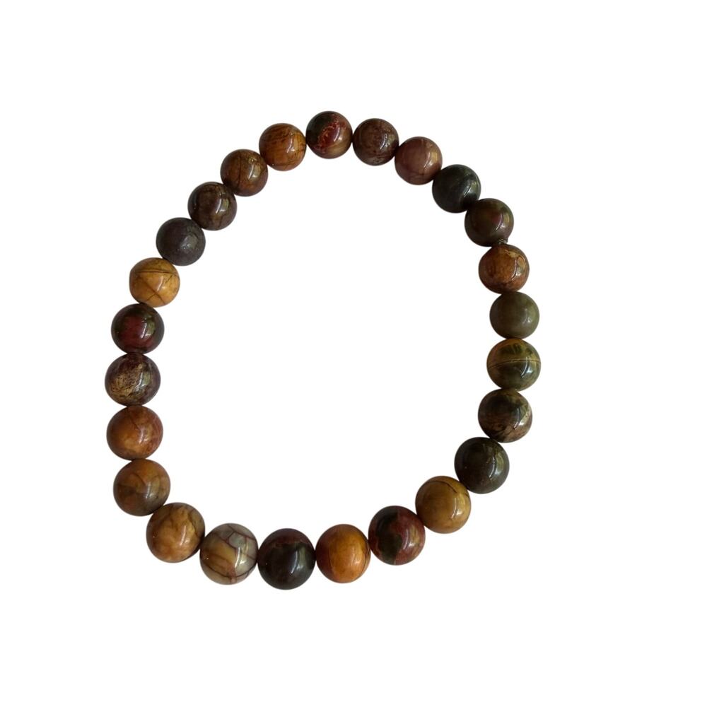 Reed Creek Jasper stretchy bracelet handmade